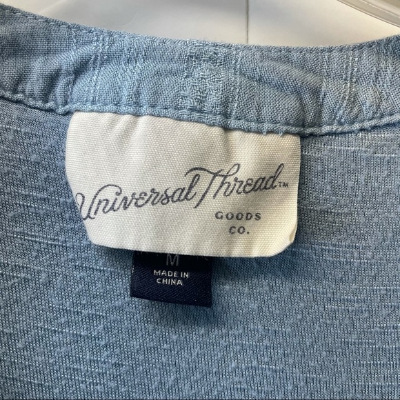 Universal Thread tie up button up shirt medium baby blue short sleeve shirt - Picture 6 of 6